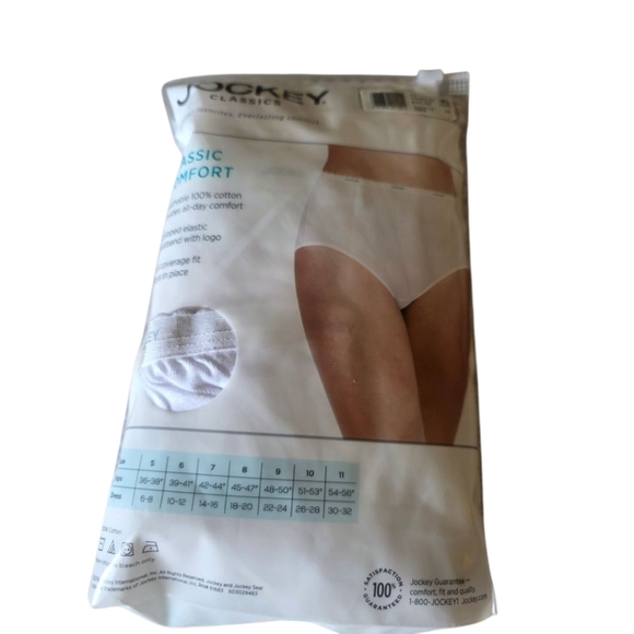 Jockey Classics White Briefs 3-Pack 100% Cotton Full Coverage Plus Size 11/4X - Picture 2 of 2